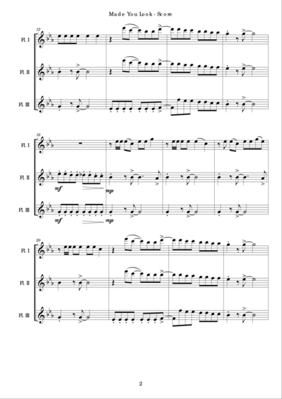 Made You Look Woodwind Trio scores gallery preview page 3