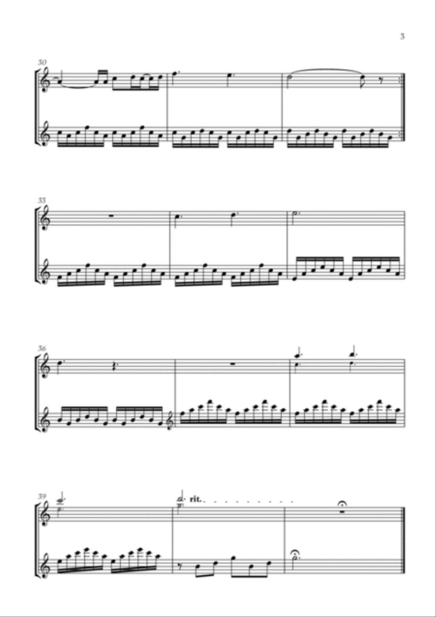 A Thousand Years A Thousand Years Clarinet Duet scores gallery preview page 3