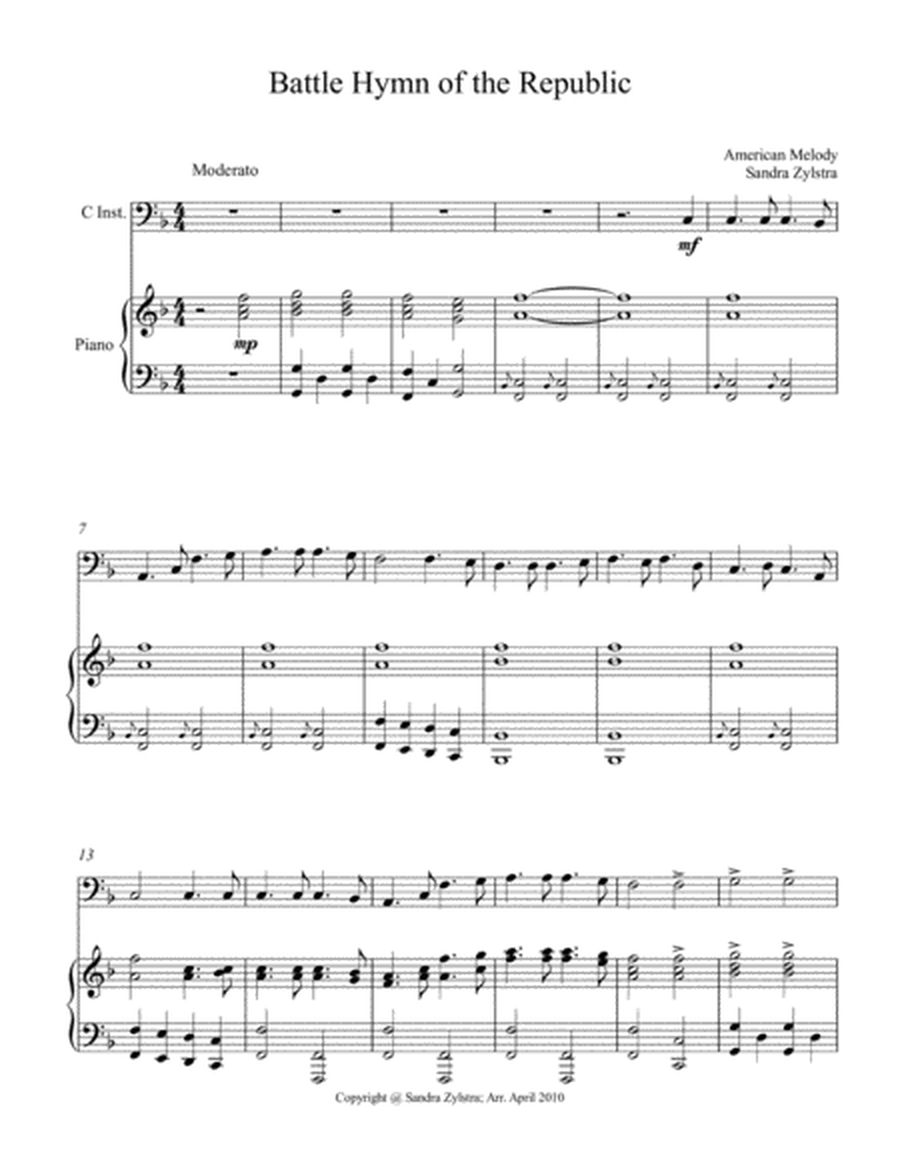 Battle Hymn of the Republic (bass C instrument solo) image number null