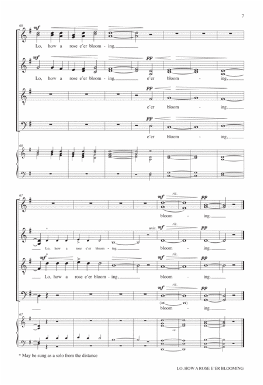 Lo How a Rose E'er Blooming Divisi scores gallery preview page 5