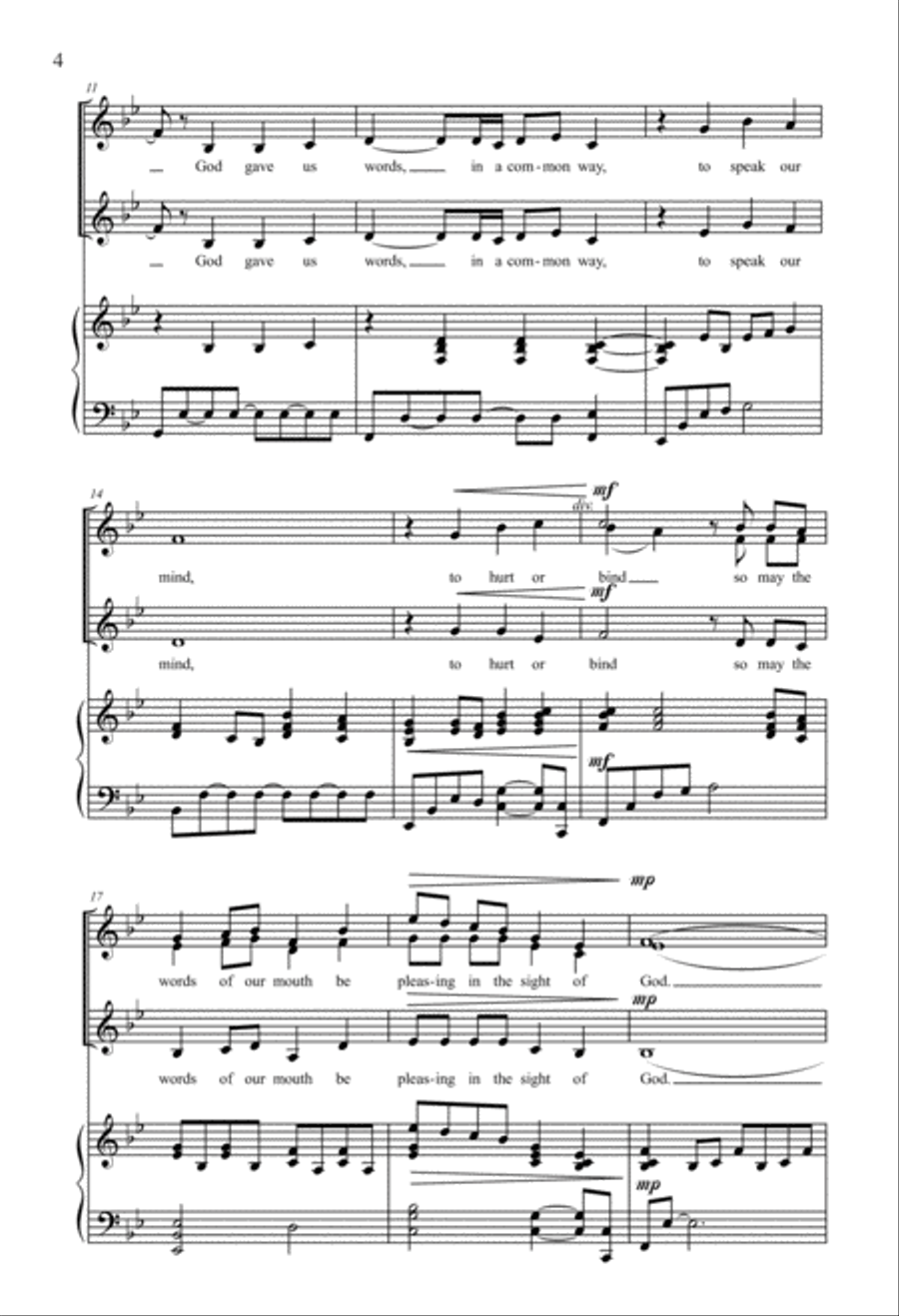 And God Gave Music SSAA scores gallery preview page 2