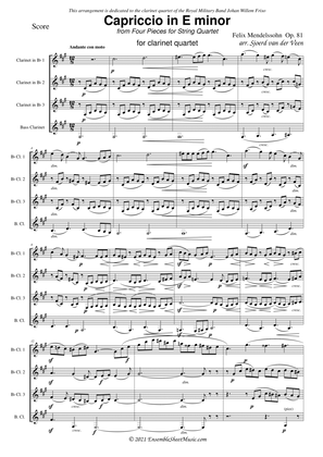 Capriccio from Four Pieces for String Quartet