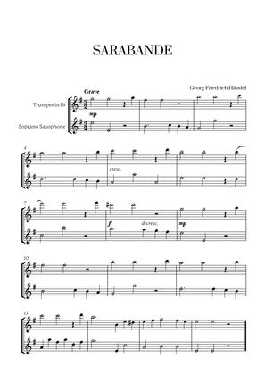 G. F. Haendel - Sarabande (for Trumpet and Soprano Saxophone)