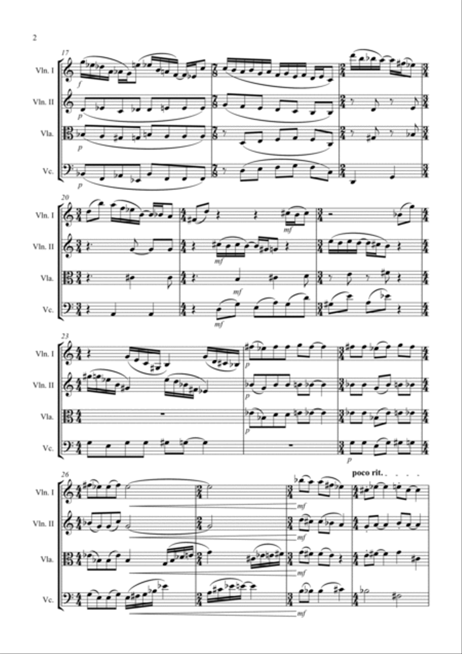 String Quartet No. 3 String Quartet scores gallery preview page 2