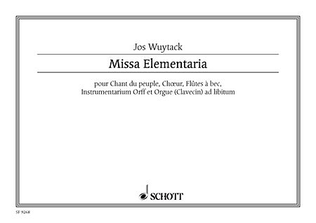 Missa Elementaria Score Choir, Recorders And Orff Instruments, Organ