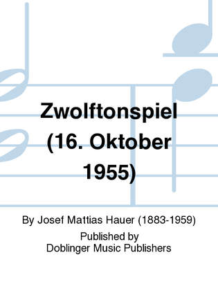 Book cover for Zwolftonspiel (16.10.1955)