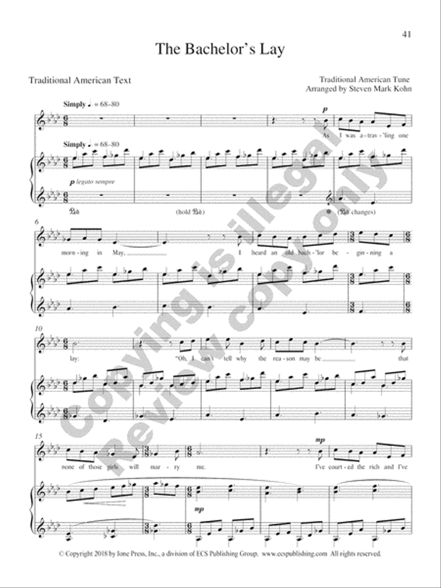 American Folk Set American Folk Set High Voice scores gallery preview page 19
