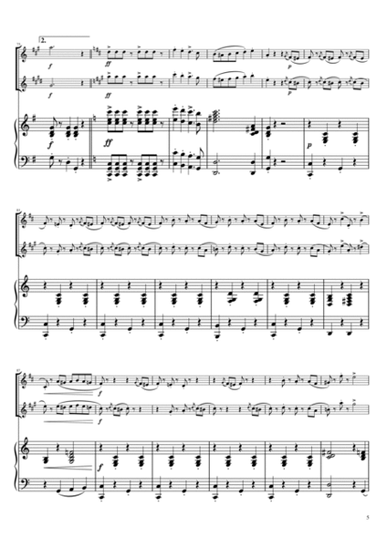 "Radetzky Marsch" (Cdur) Piano trio / soprano Sax & altoSax image number null