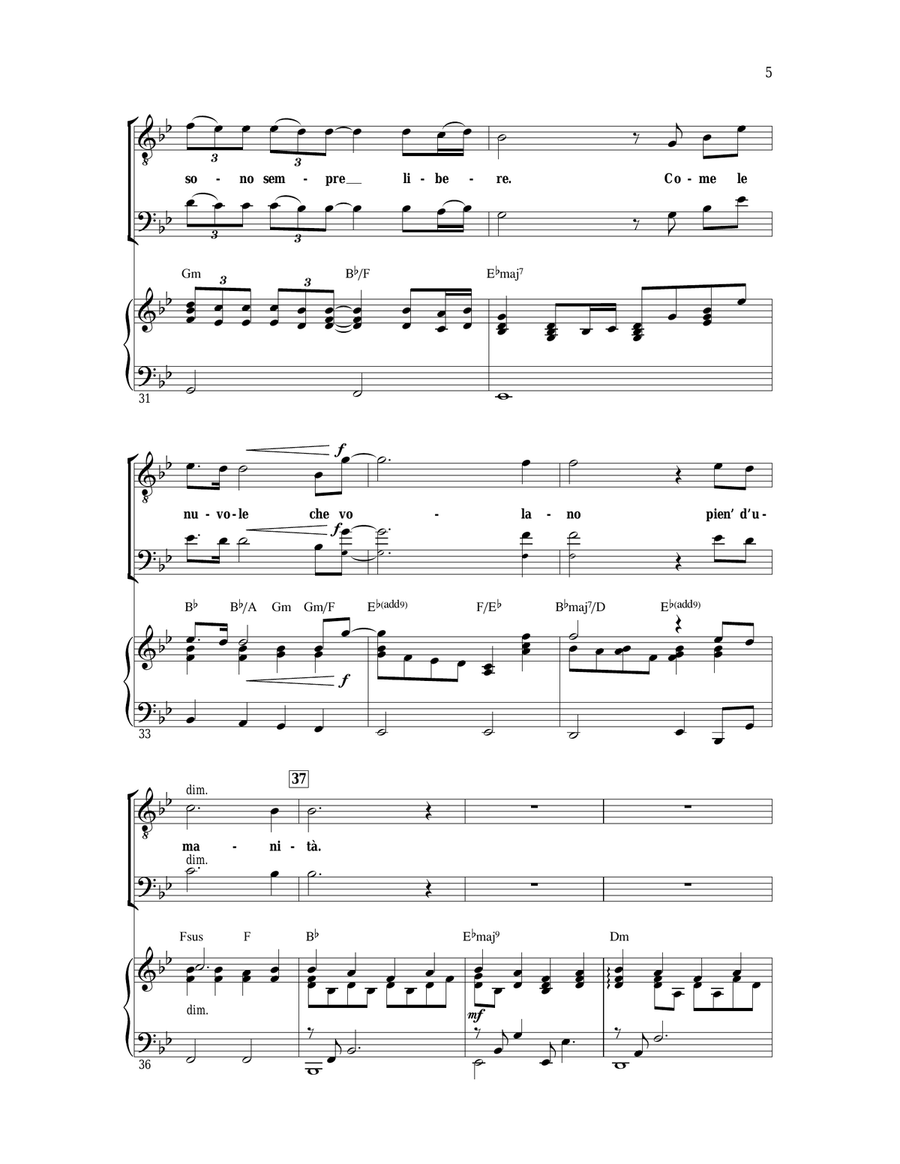 Nella Fantasia (In My Fantasy) TTBB scores gallery preview page 4
