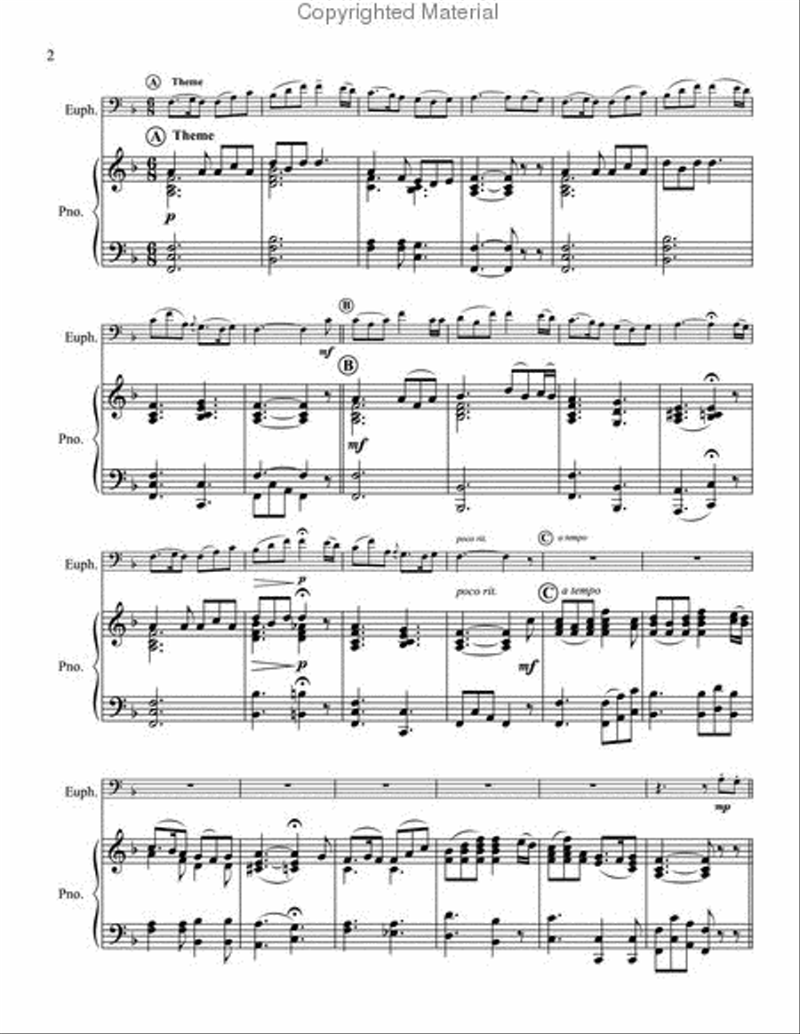 Believe Me If All Those Endearing Young Charms Euphonium scores gallery preview page 3
