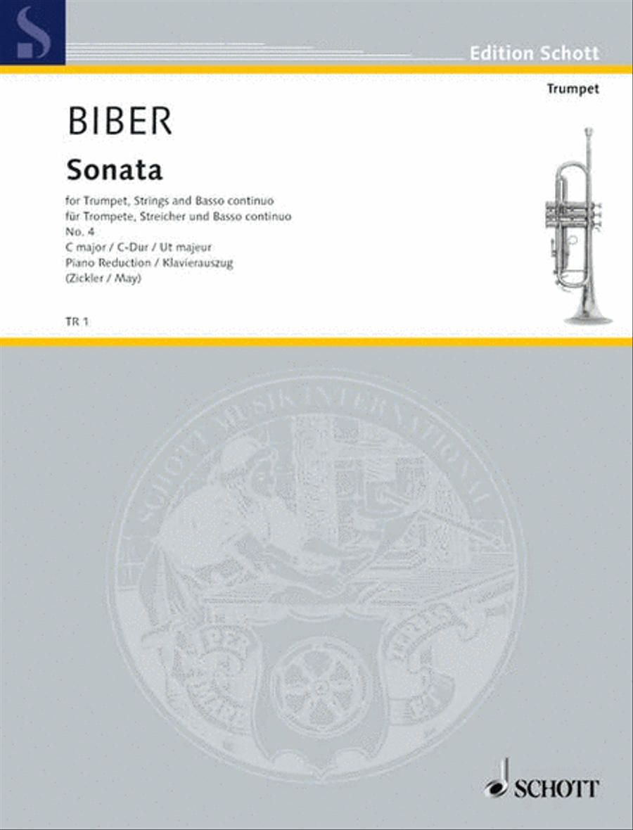 Trumpet Sonata No. 4 in C Major Trumpet Solo scores gallery preview page 1