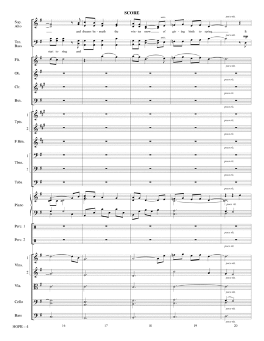 Hope - Full Score Hope - Full Score Choir scores gallery preview page 4