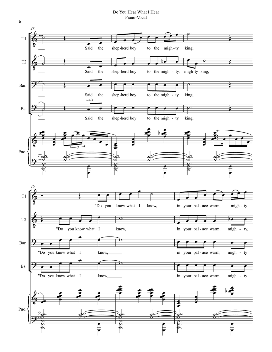 Do You Hear What I Hear Do You Hear What I Hear TTBB scores gallery preview page 6
