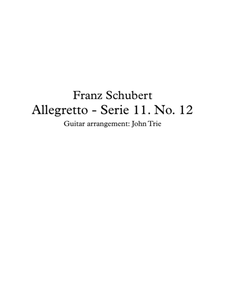 Allegretto - Serie 11, No. 12 - tab image number null