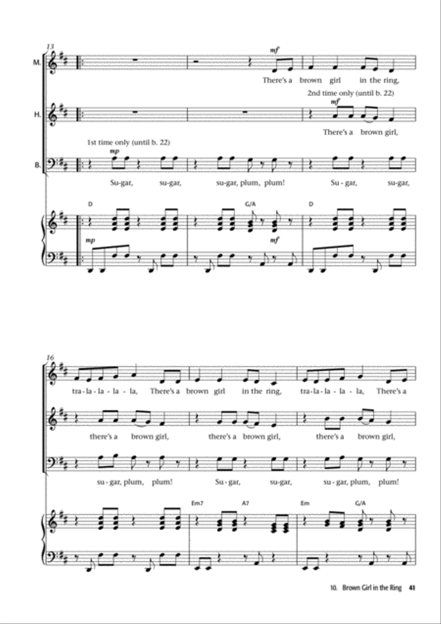 Jamaican Voiceworks 4-Part scores gallery preview page 3