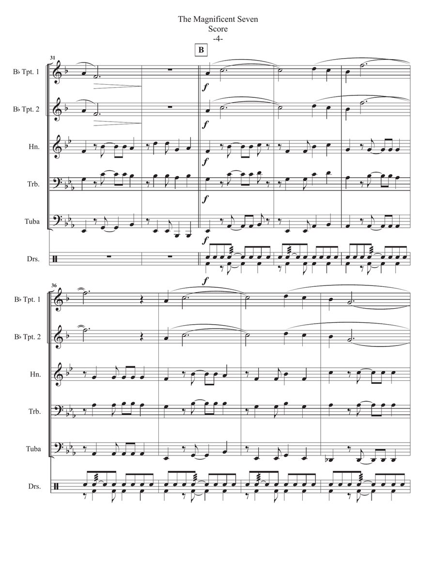 The Magnificent Seven Small Ensemble scores gallery preview page 5