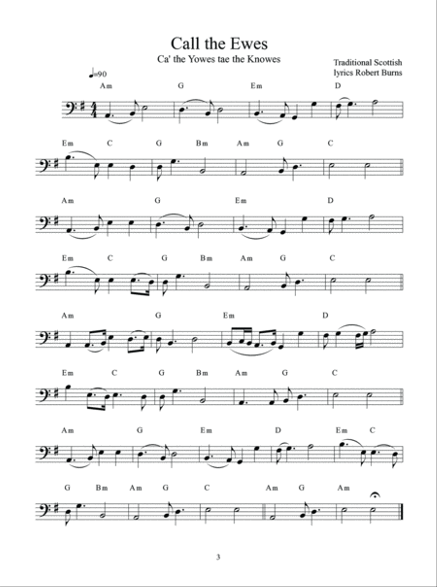Beautiful Airs & Ballads of the British Isles for Cello Cello scores gallery preview page 4