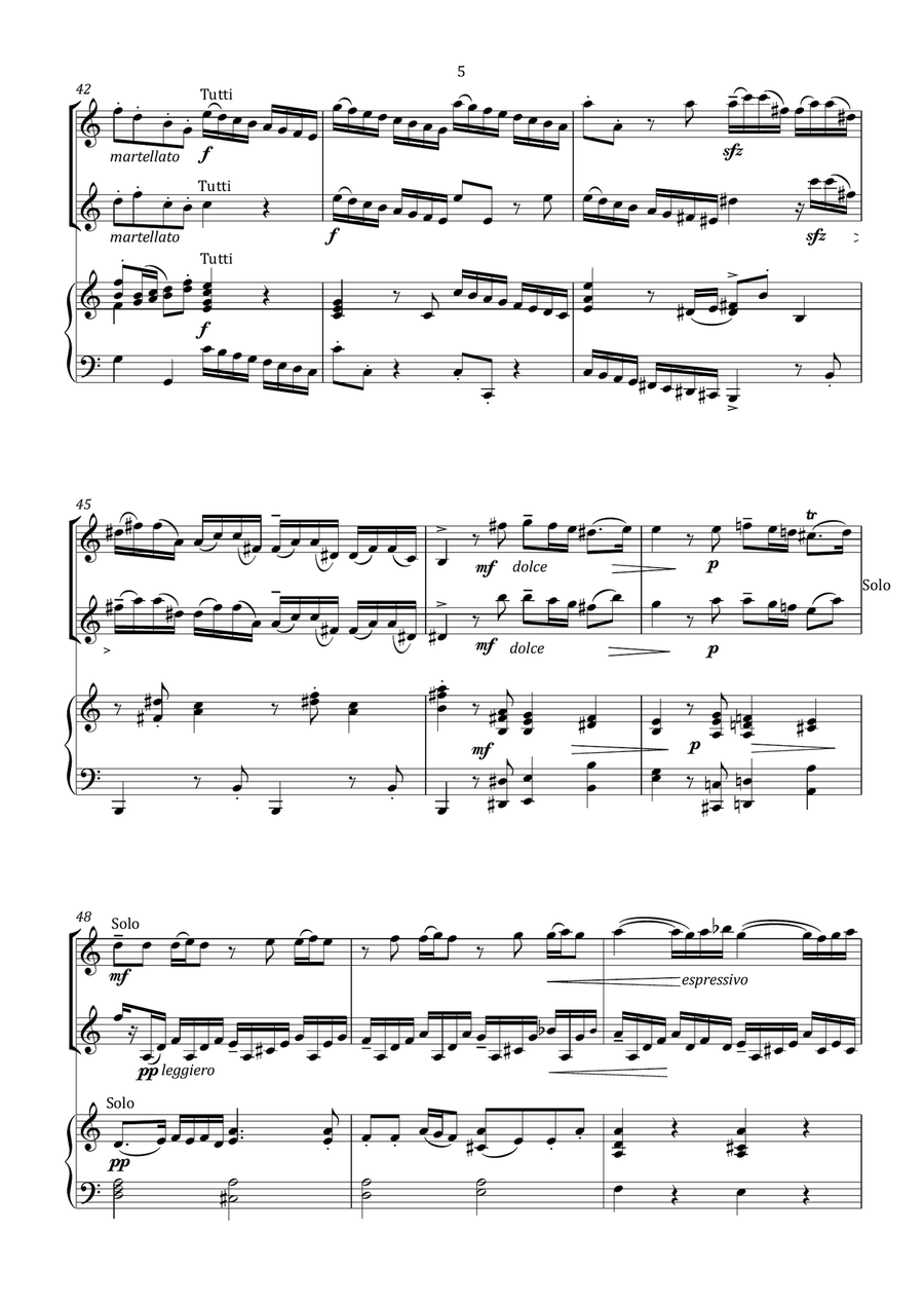 Vivaldi - Concerto for 2 Violins in A minor RV522 String Duet scores gallery preview page 5
