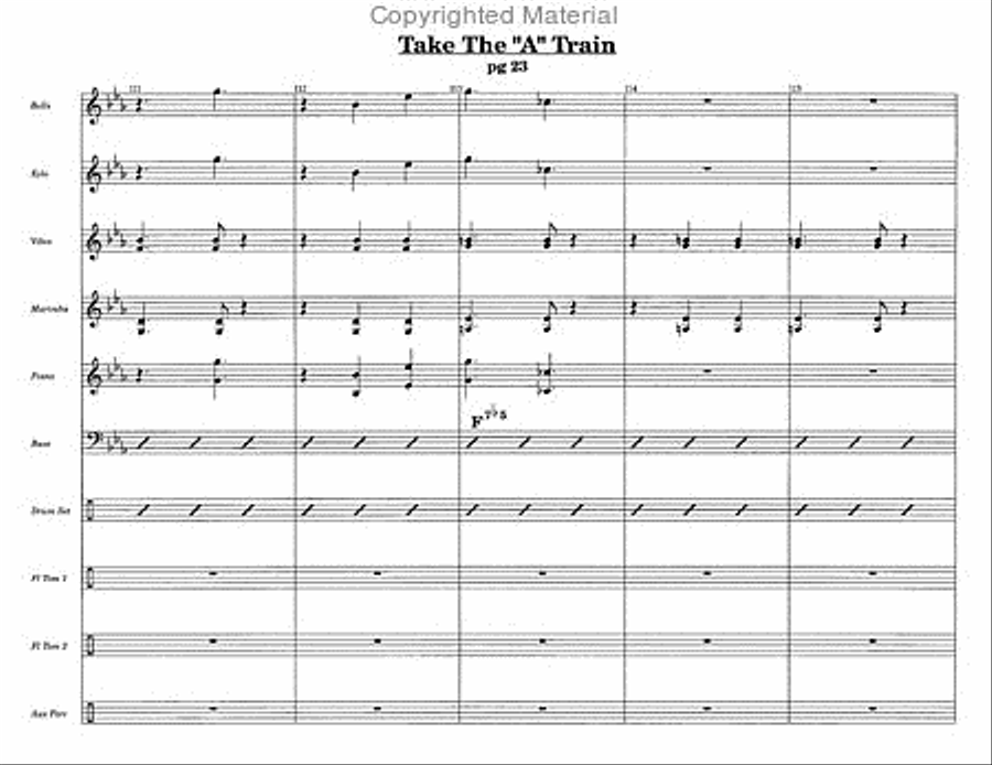 Take The A Train Percussion Ensemble scores gallery preview page 7