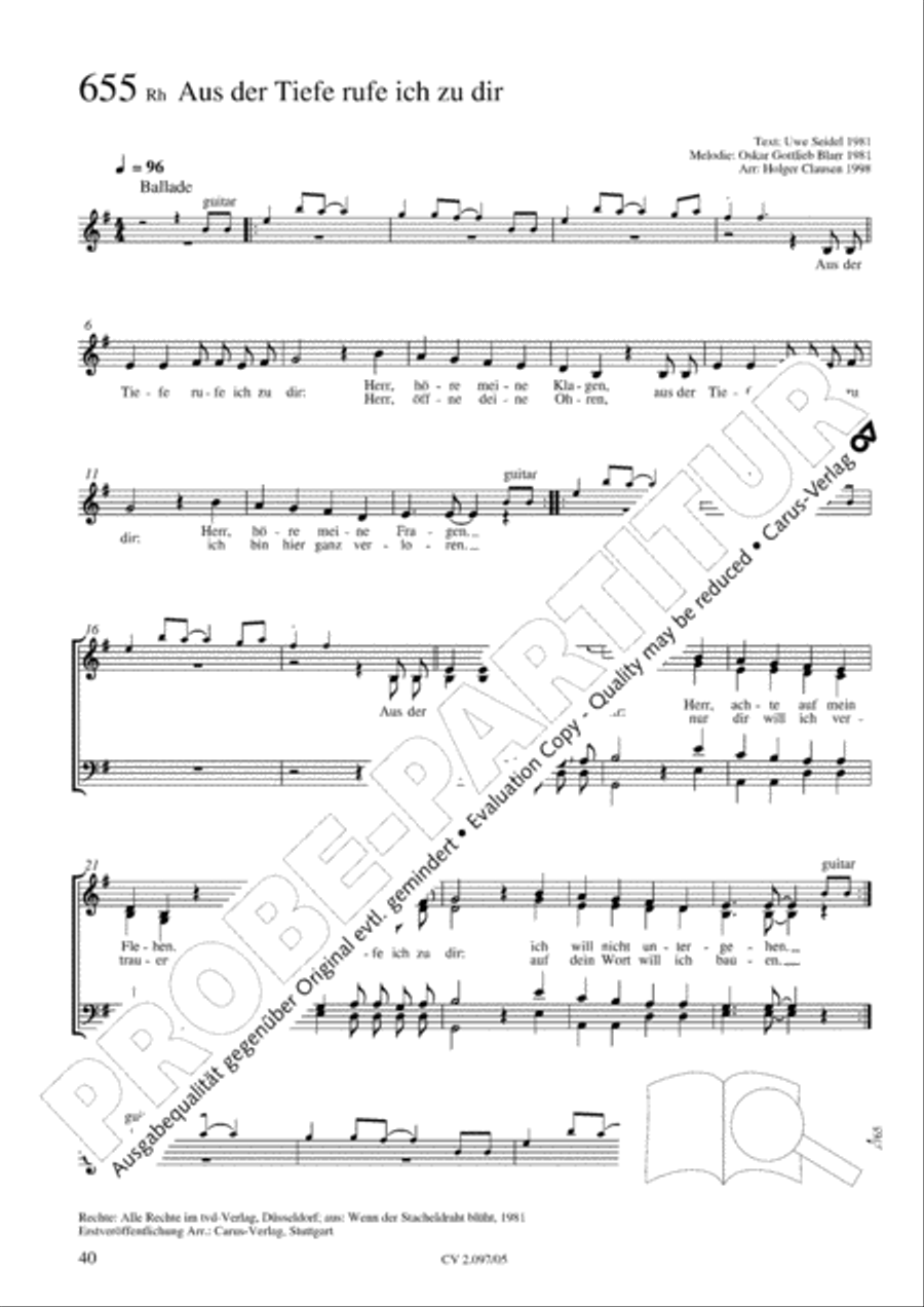 Pop-Chorbuch zum EG: Morning has broken Choir scores gallery preview page 41