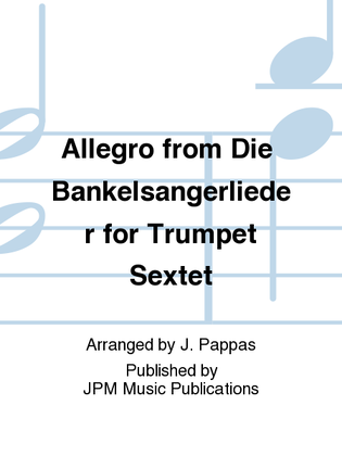 Book cover for Allegro from Die Bankelsangerlieder for Trumpet Sextet