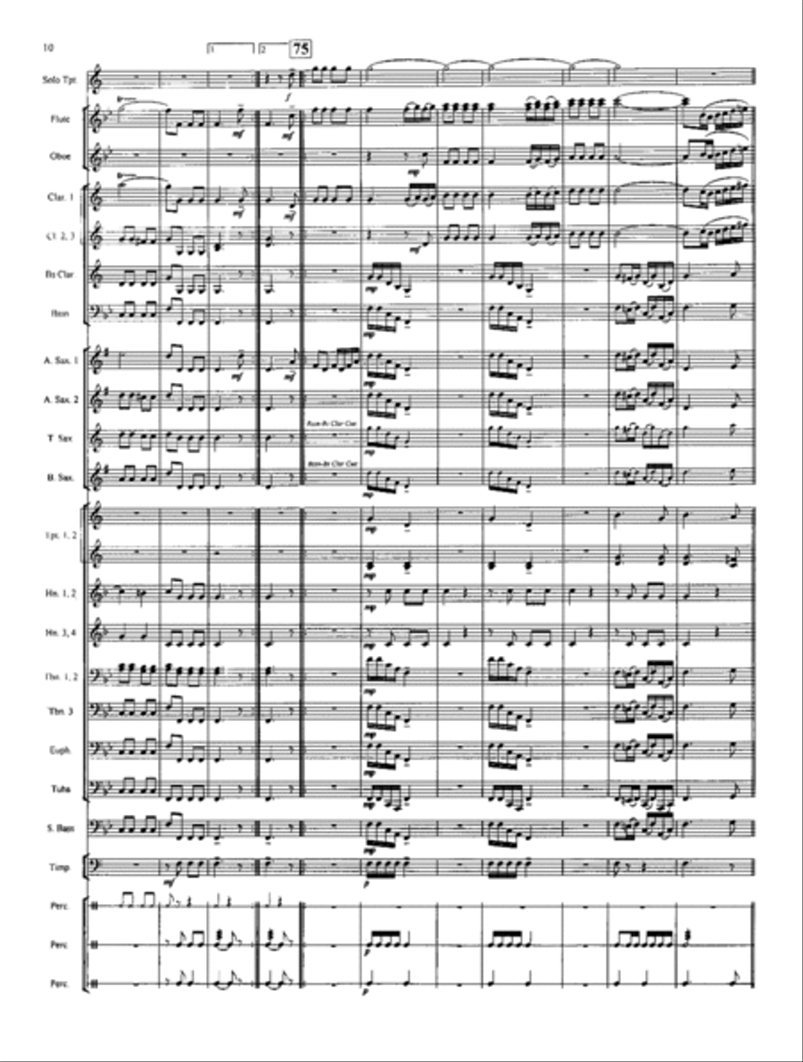 Allegro from Concerto for Trumpet Concert Band scores gallery preview page 9
