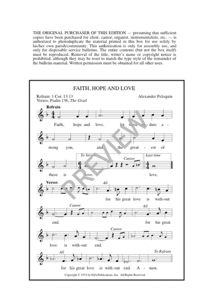 Faith, Hope, and Love from "Lyric Liturgy" image number null