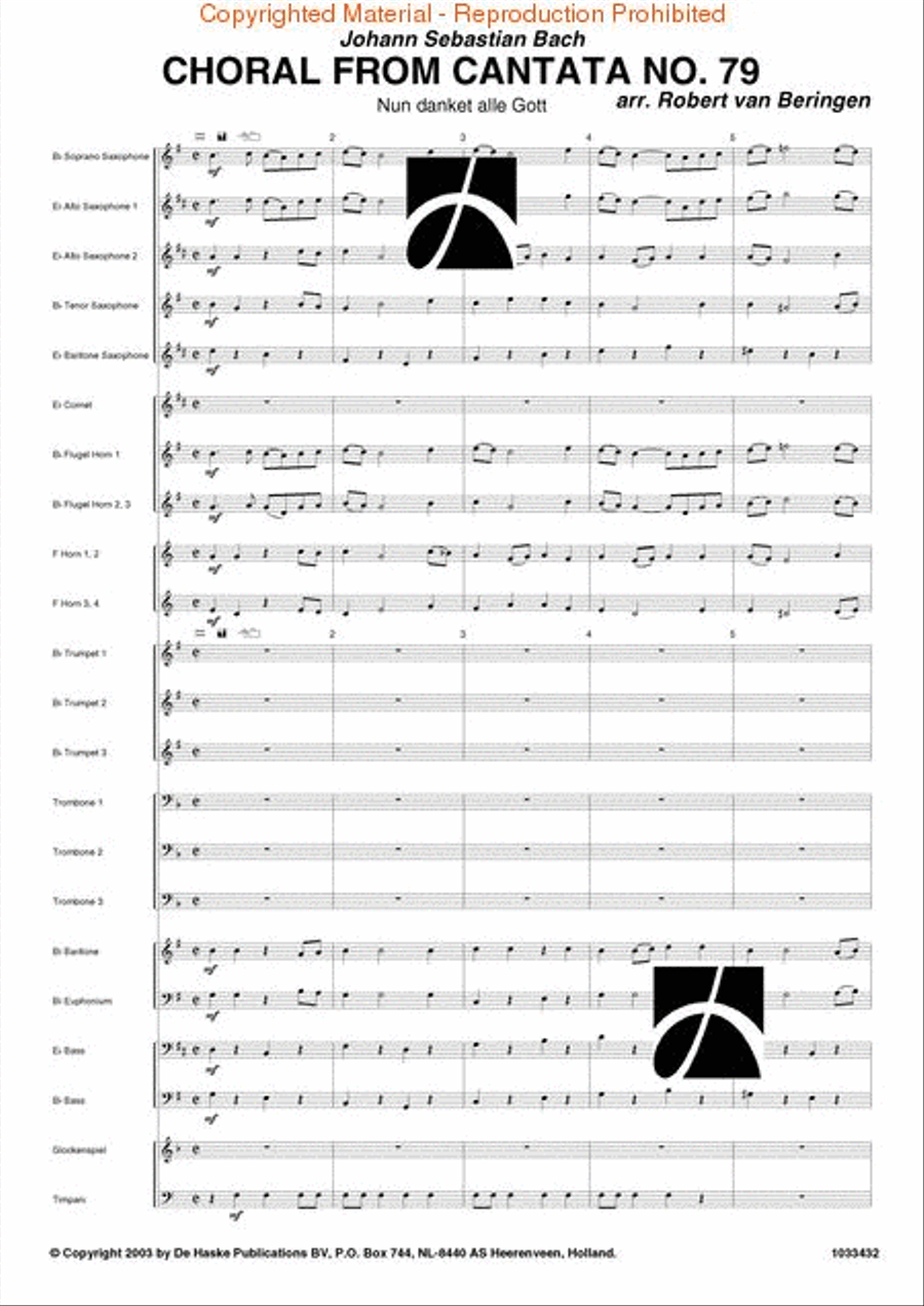 Chorale from Cantata No. 79 Now Thank We All Our God (Nun Danket Alle Gott) Choir scores gallery preview page 2