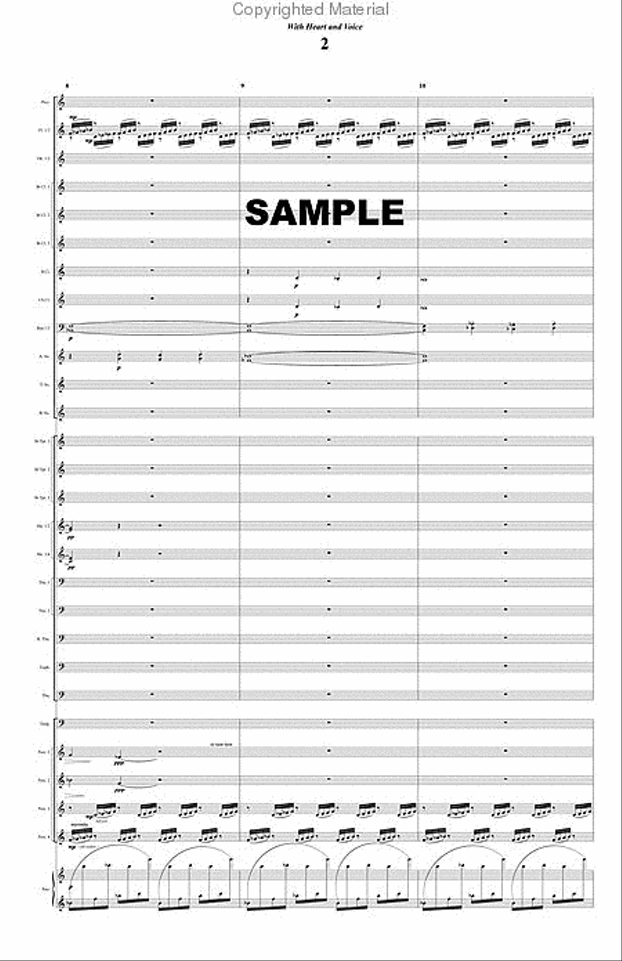 With Heart and Voice Concert Band scores gallery preview page 3