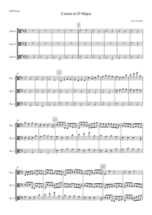 Book cover for Canon in D Major (Johann Pachelbel) for Viola Trio