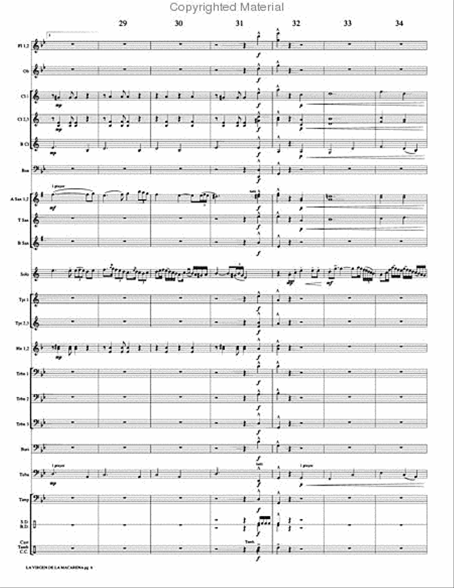 La Virgen de la Macarena La Virgen de la Macarena Concert Band scores gallery preview page 9