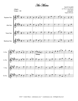 Ave Maria (Saxophone Quartet)
