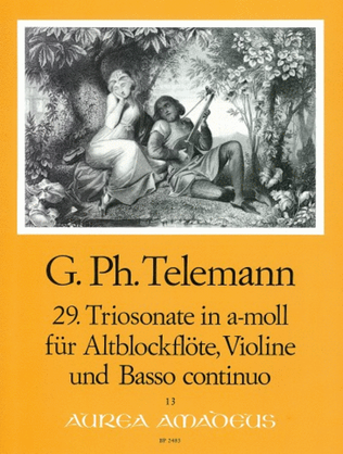 Book cover for 29th Trio sonata A minor TWV 42:a1