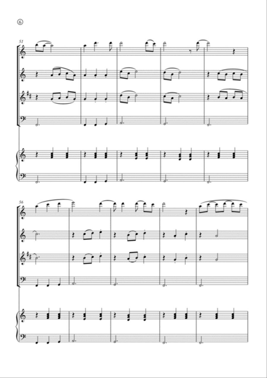Je Te Laisserai Des Mots Woodwind Quartet scores gallery preview page 6