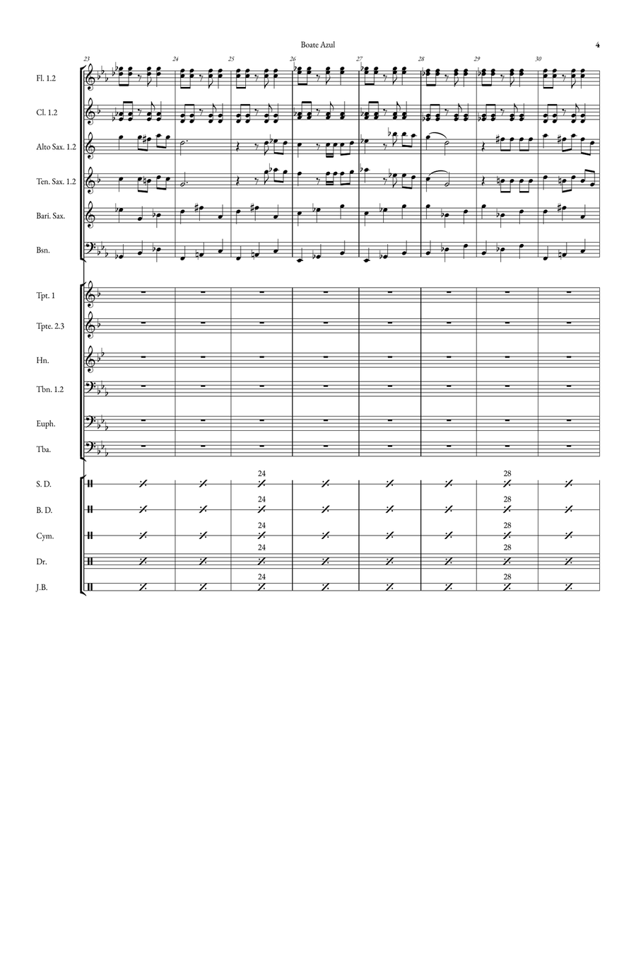 Boate Azul Concert Band scores gallery preview page 4