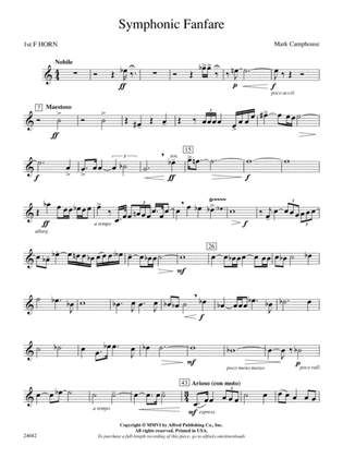 Symphonic Fanfare: 1st F Horn