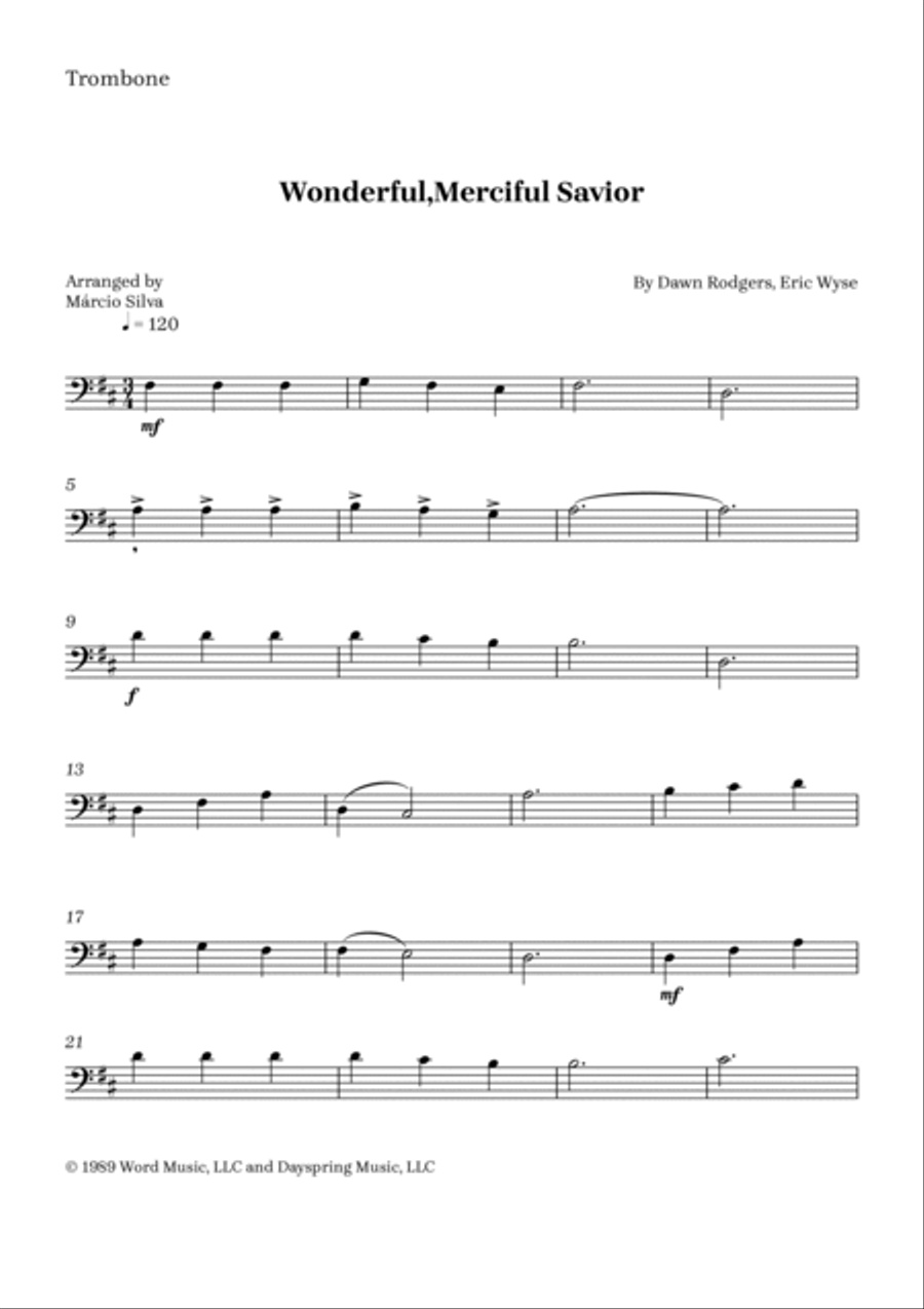 Wonderful, Merciful Savior Easy Piano scores gallery preview page 4
