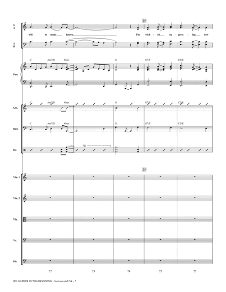 We Gather in Thanksgiving - Full Score Choir scores gallery preview page 5