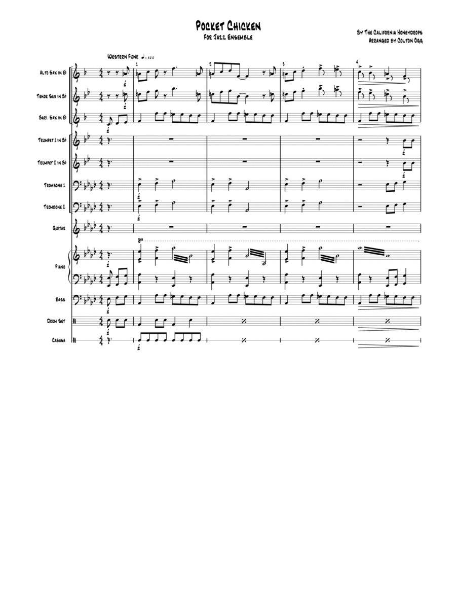 Pocket Chicken Jazz Ensemble scores gallery preview page 1
