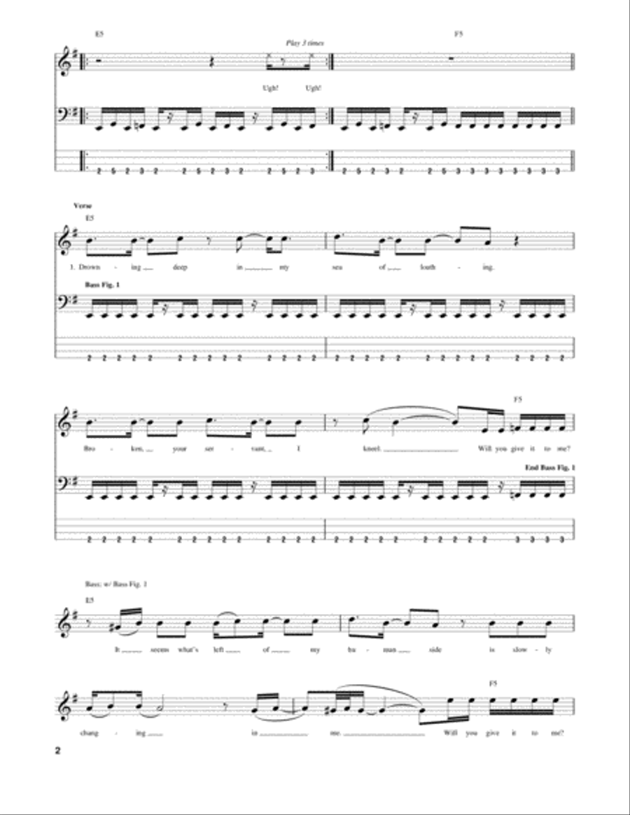Down With The Sickness Guitar Tablature scores gallery preview page 2