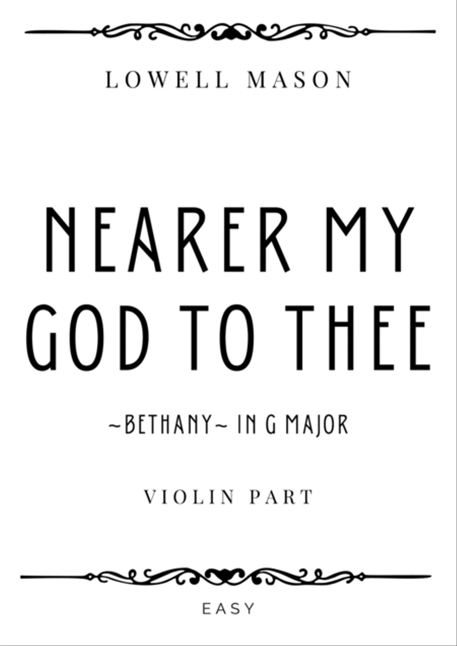Mason - Nearer My God To Thee (Bethany) in G Major - Easy Violin Solo scores gallery preview page 3