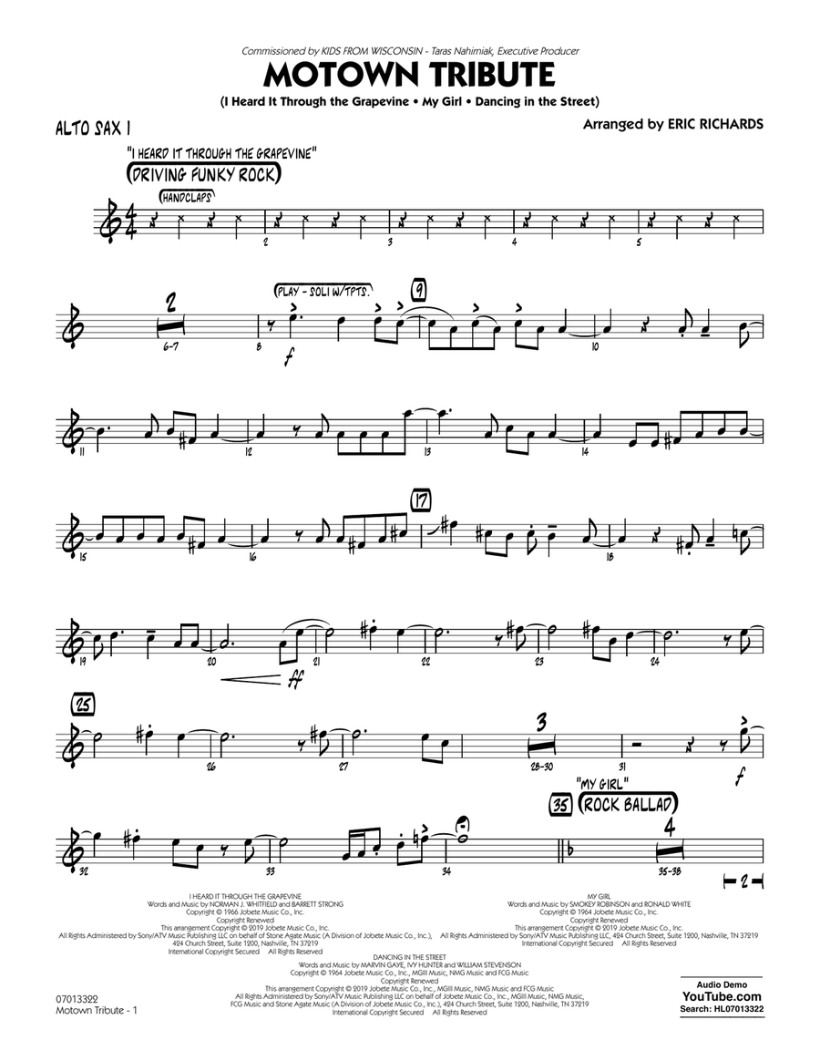 Motown Tribute - Alto Sax 1