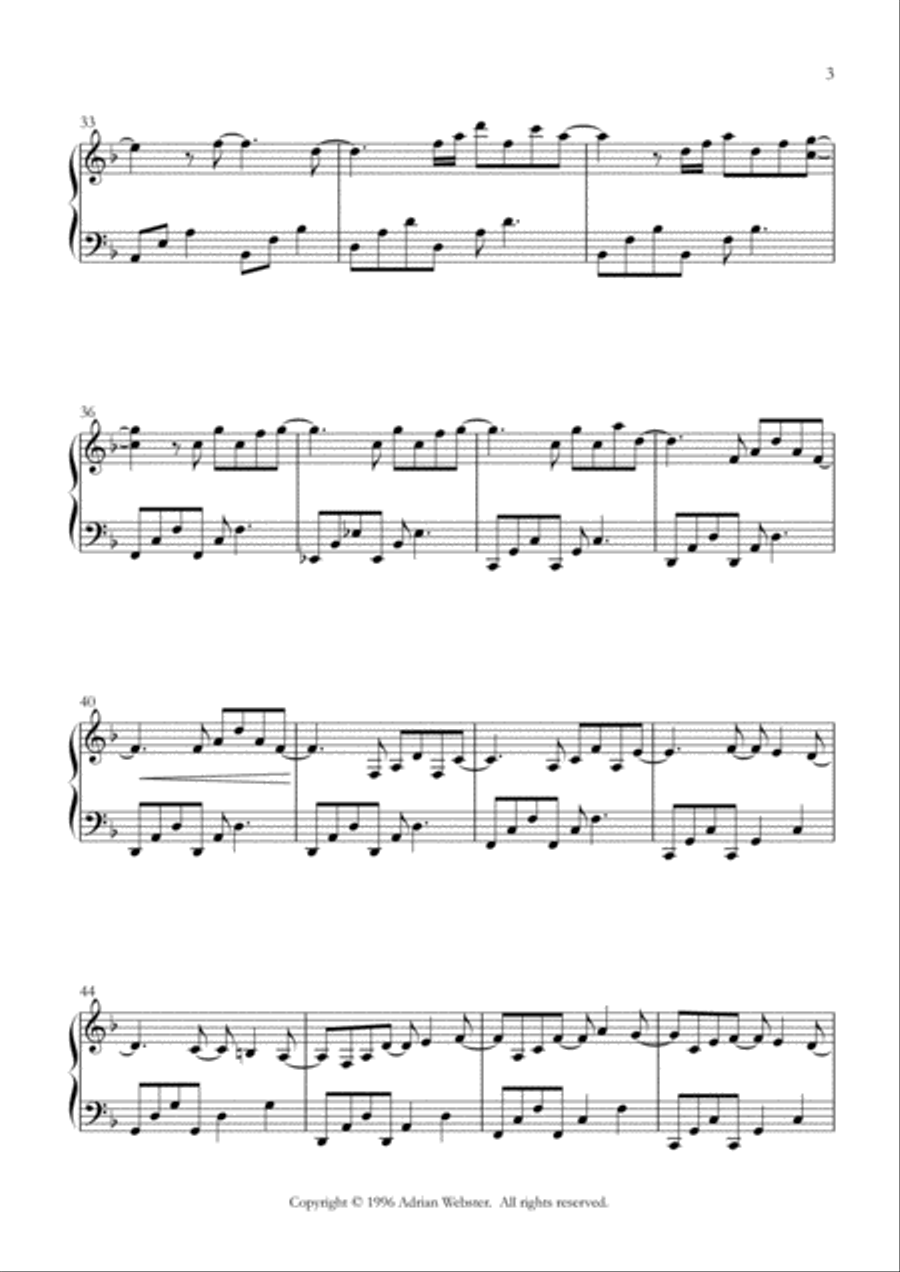 Theresa - CrusaderBeach - Beautiful Romantic Piano Solo Piano Solo scores gallery preview page 3