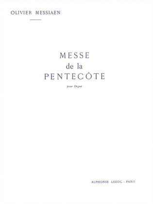 Book cover for Messe De La Pentecote Pour Orgue