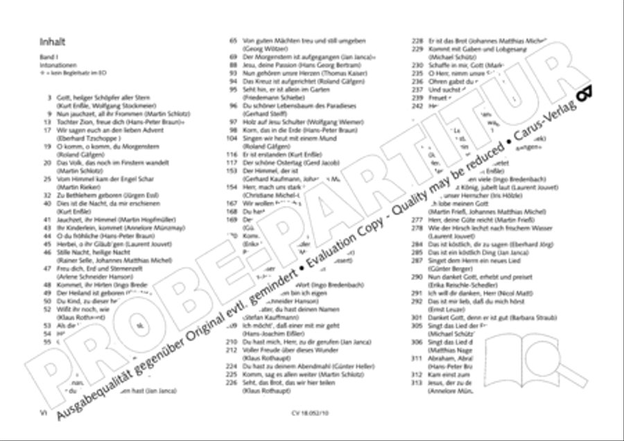 Esslinger Orgelbuch, Bd I-III