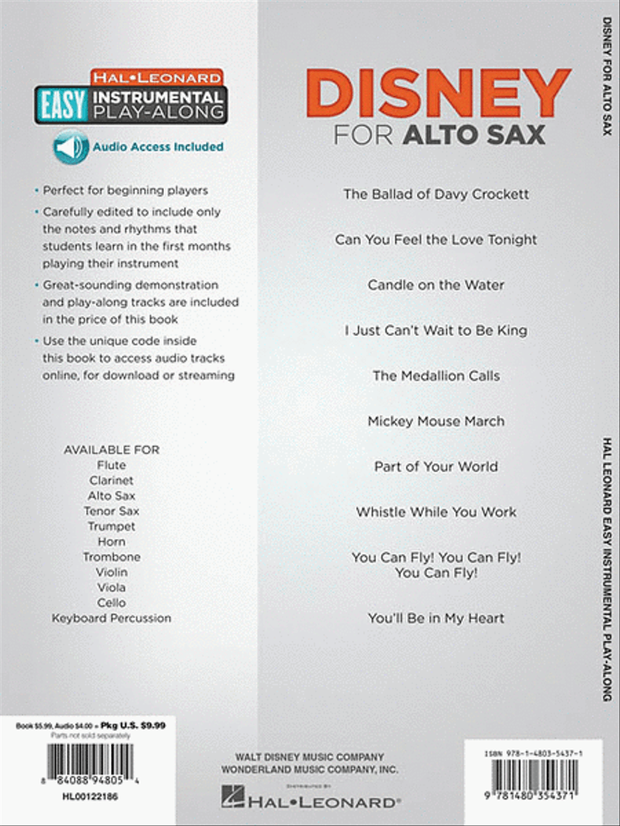 Disney – 10 Classic Songs Alto Saxophone scores gallery preview page 2
