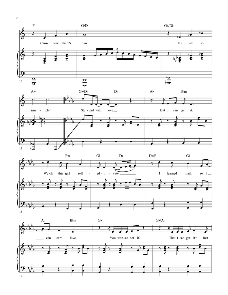 Stupid With Love Voice scores gallery preview page 2
