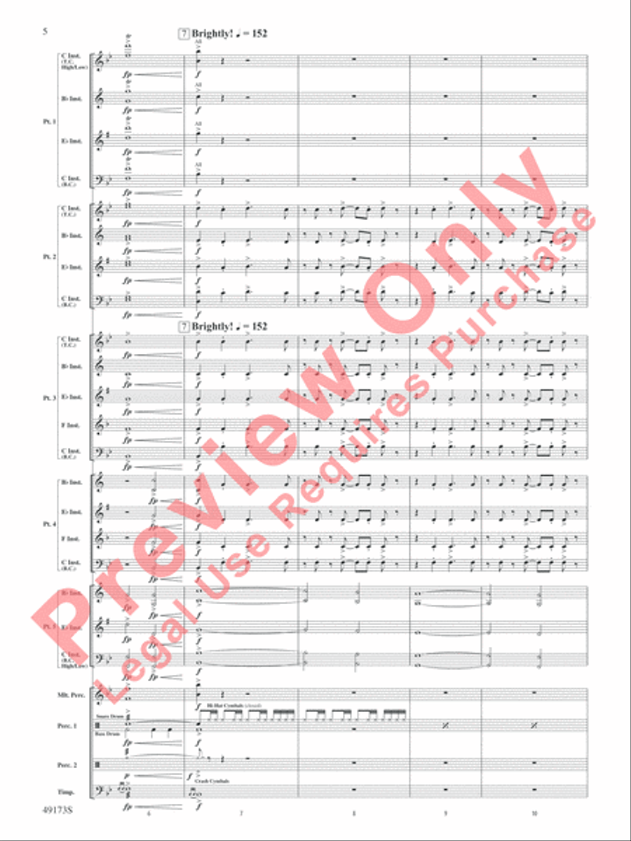 Shine Bright Concert Band scores gallery preview page 6
