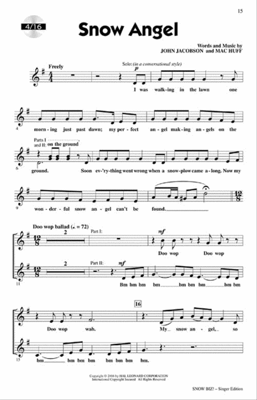 Snow Biz! Choir scores gallery preview page 6