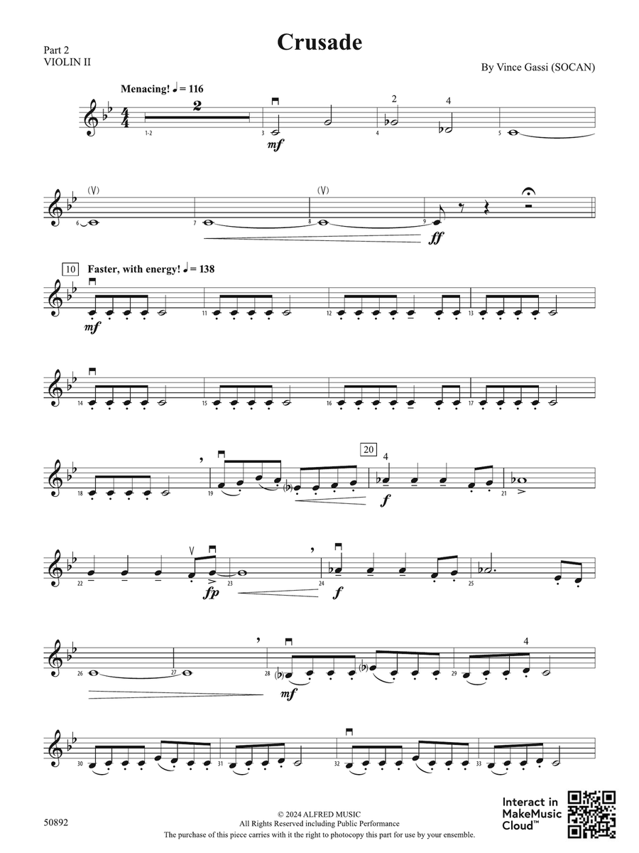 Crusade: Part 2 - Violin I